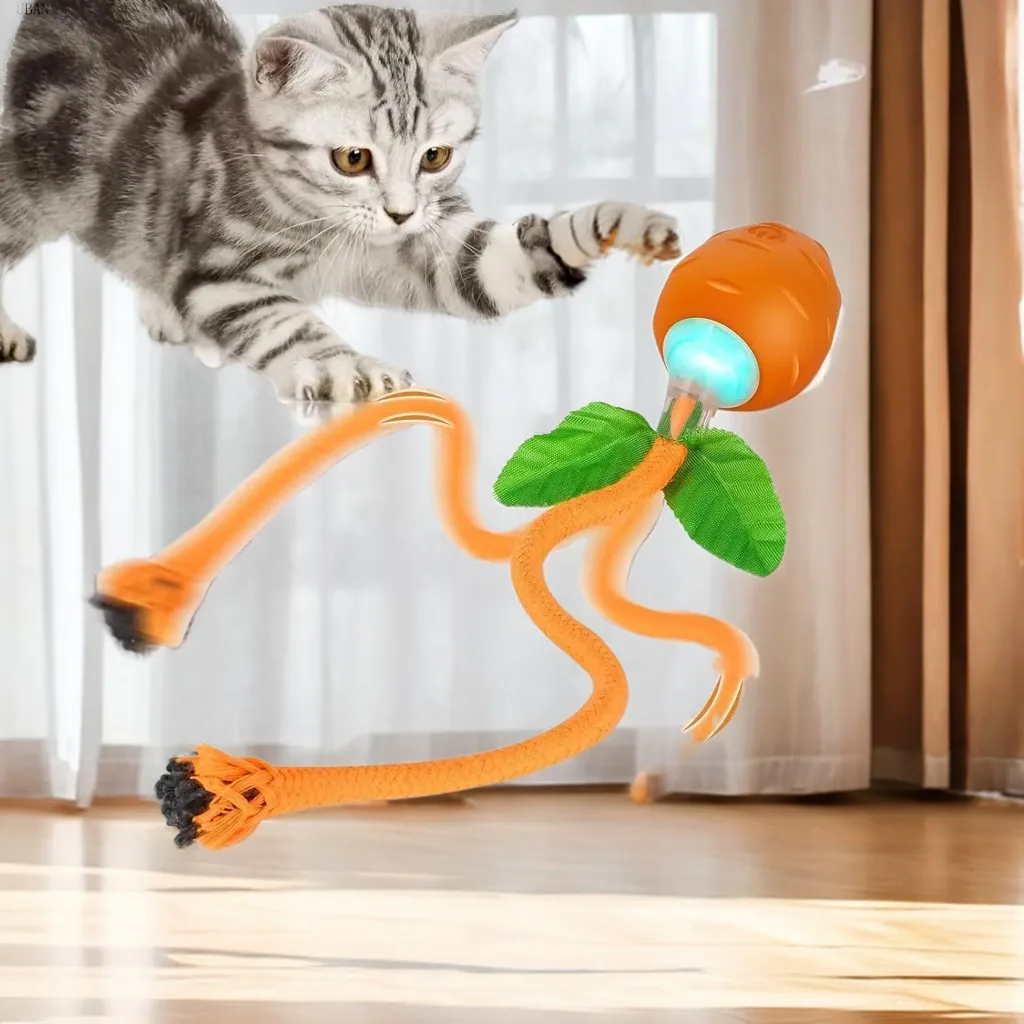 Interactive Cat Toy,3 Working Modes Irregular Motion Trajectory Cat Toys for Indoor Cats Self Play,Stimulates Cats Senses Funny