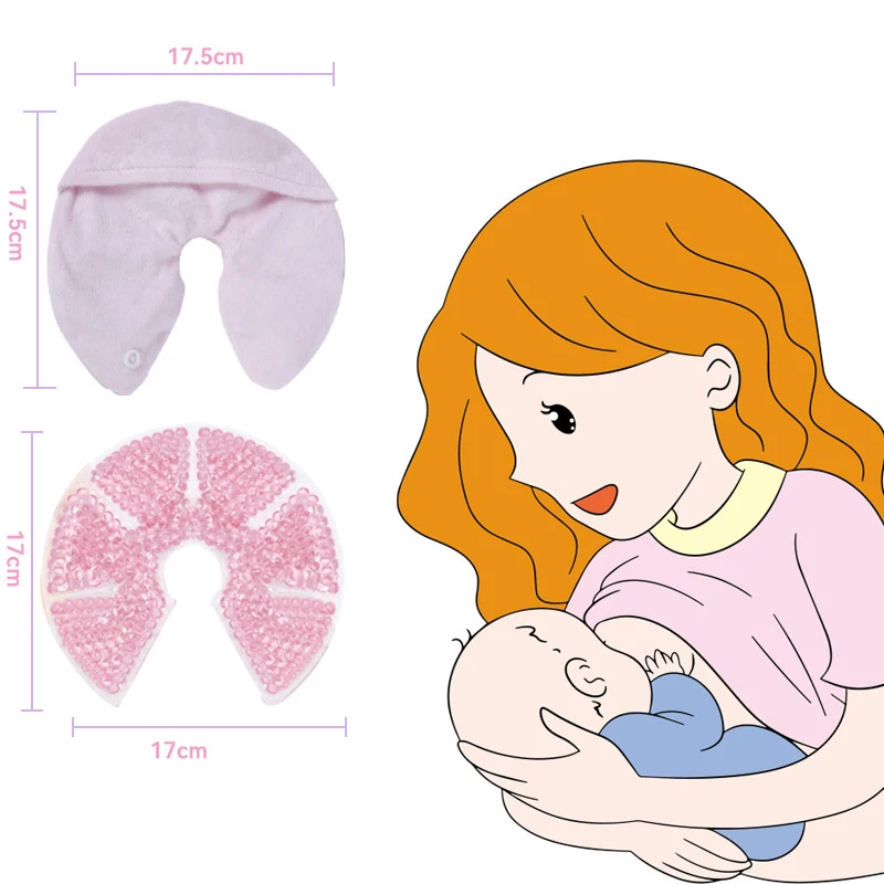 2 sztuki wkładki do terapii piersi na gorąco, na zimno, żelowe ulga w bólu do karmienia piersią, oddychające wkładki zapobiegające przepełnieniach