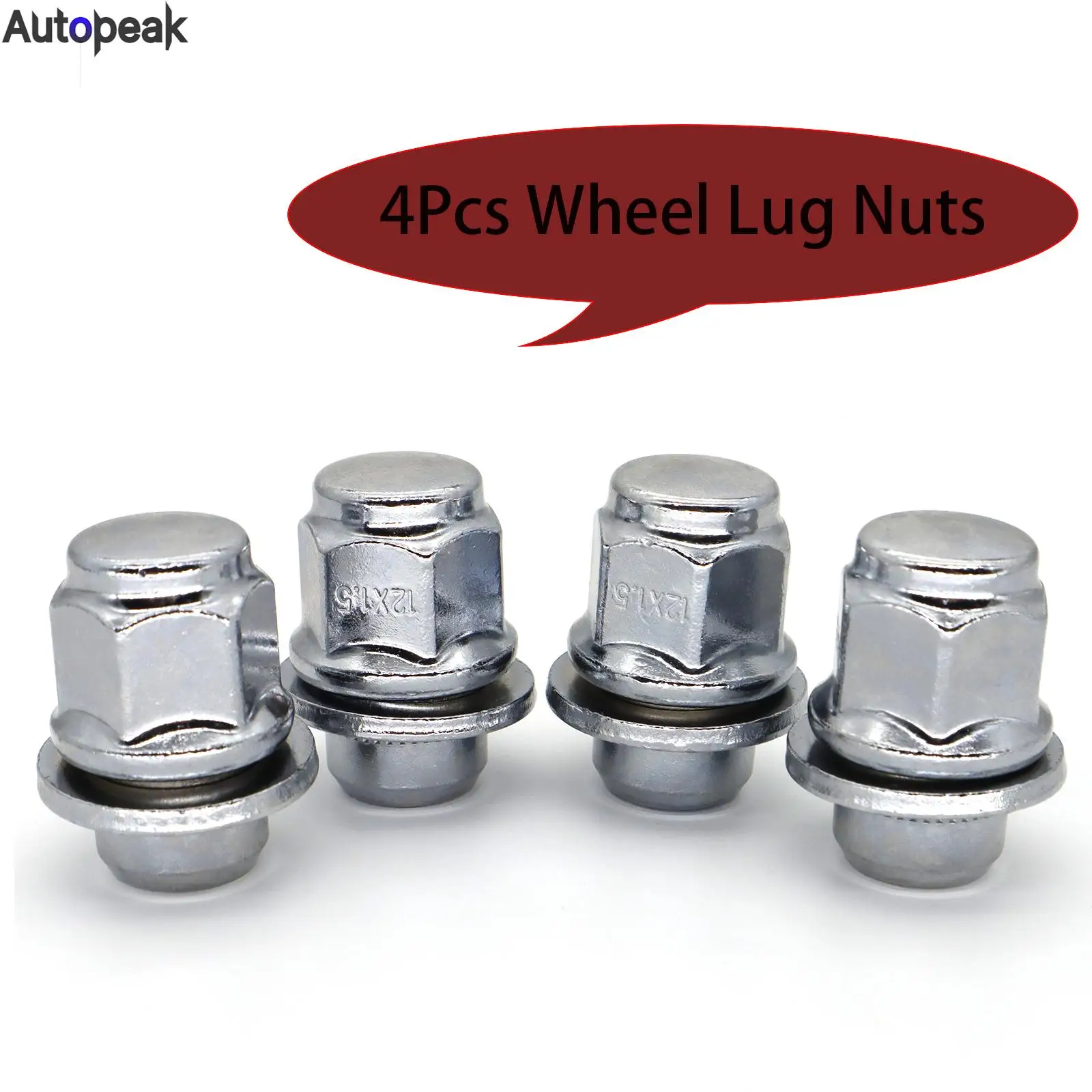 

4× Car Wheel Lug Nuts 12x1.5 Silver For Toyota 4Runner Camry C-HR Prius RAV4 Corolla Lexus GS F ES350 IS300 RC F Car Accessories