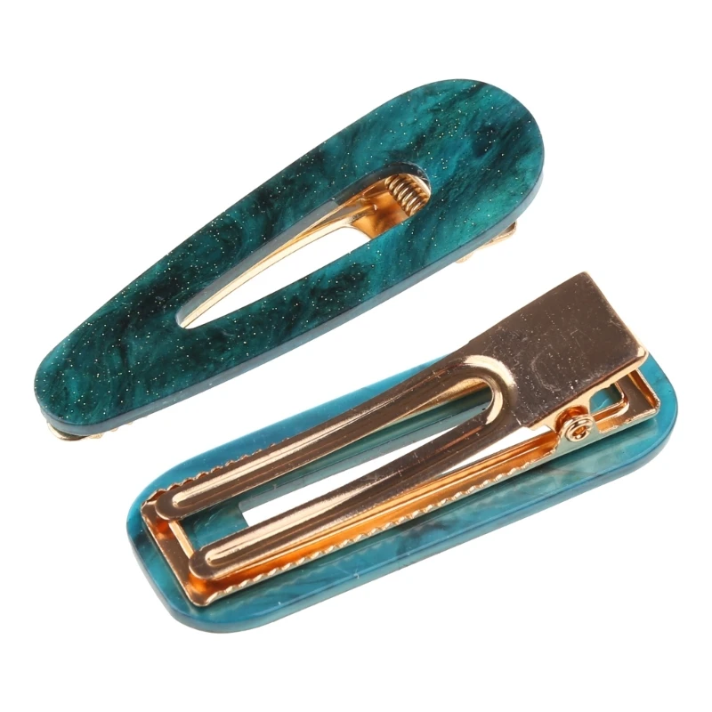 Y1UB 1 Set Jepit Rambut Resin Akrilik Jepit Rambut Buaya, 1 Buah Jepit Rambut Marmer P