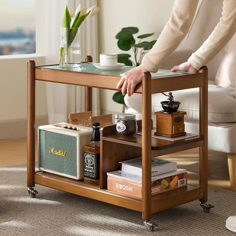 trolley rack kitchen floor bedroom multi-layer snacks mobile multi-functional living room storage storage rack home