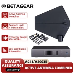 Betagear AC41 A2003 Active Antenna Combiner For In-Ear Monitor Up to 4 Wireless Transmitters For SR IEM G4 SR2050 EW300 IEMG3