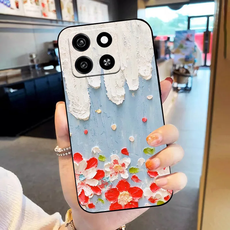 For ZTE Blade A55 Phone Cover Back Case For ZTE Blade A35 Shockproof Bumper Soft TPU Silicone Astronaut Printed Case Cover