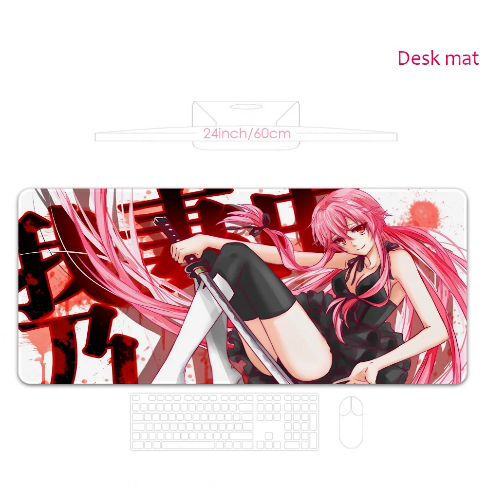 Mirai Nikki Future Diary Gasai Yuno Boy Mousepad Mouse Mat Desk Mat Large Gaming Accessories Prime Gaming XXL Keyboard Pad