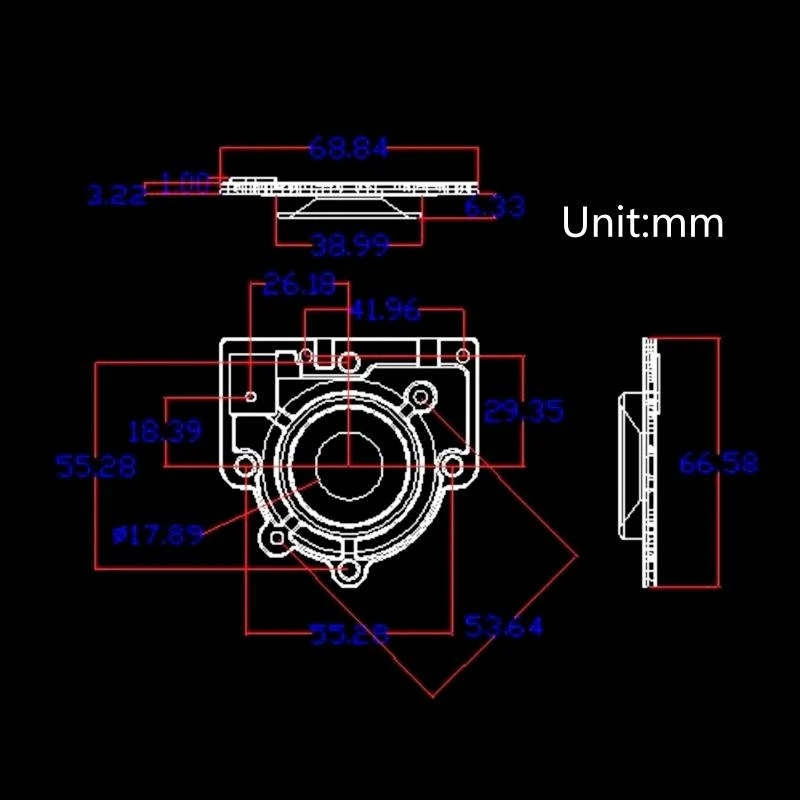 Scheda di supporto staffa interna in metallo umidificatore M2EE per guscio metallico umidificatore Chip atomizzatore diametro 25mm
