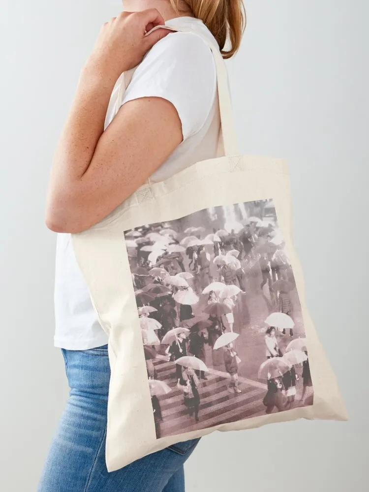 

Rainy day in Shibuya Tote Bag eco pack tote bag canvas Portable shopping bag bags woman 2025
