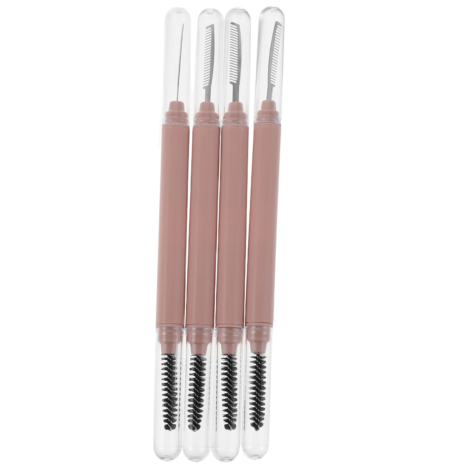 4 Stuks Wimper Separator Roestvrij Staal Tweeërlei Gebruik Schoonheid Kam Draagbare Mascara Brush Tool Voor Lash Extension Make-Up Wenkbrauw borstel