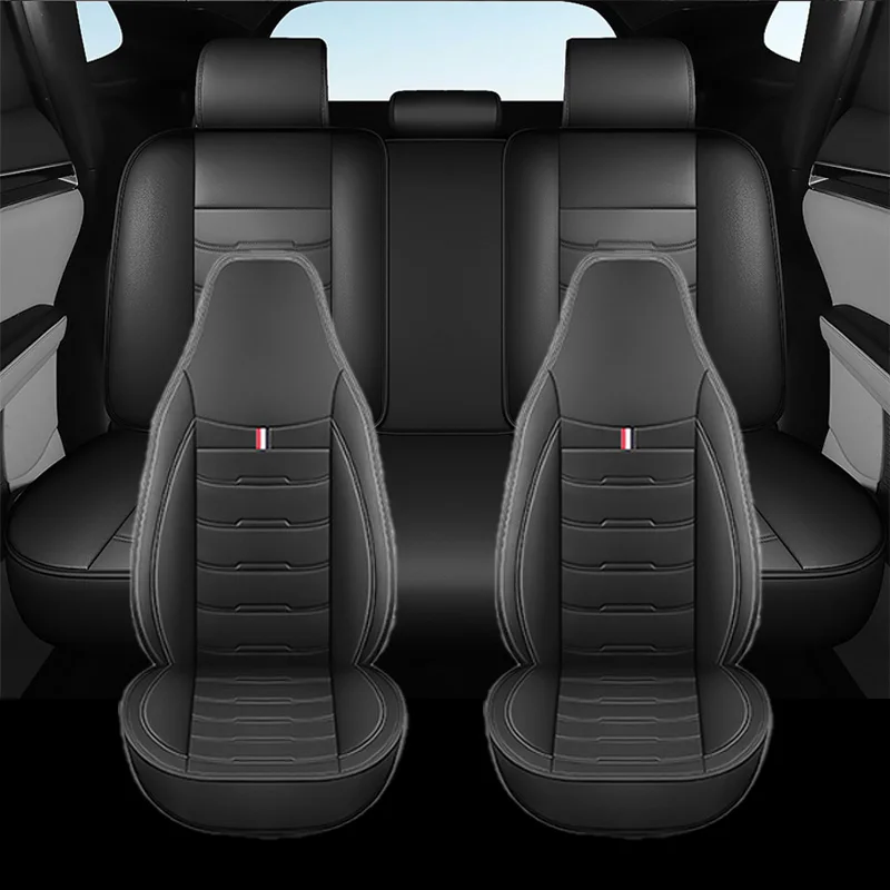 Universal Five-Seater Car Seat Cover with Integrated Headrest Cover Suitable for Most Cars Vehicle Seat Cushion Protector