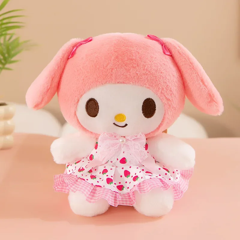 Sanurgente Kuromi My Melody Butter Peluche Oreiller, Kawaii Anime, Chat KT, Cinnamoroll, Jouets en peluche, Décoration d'intérieur, Cadeau d'anniversaire pour les filles, 23cm