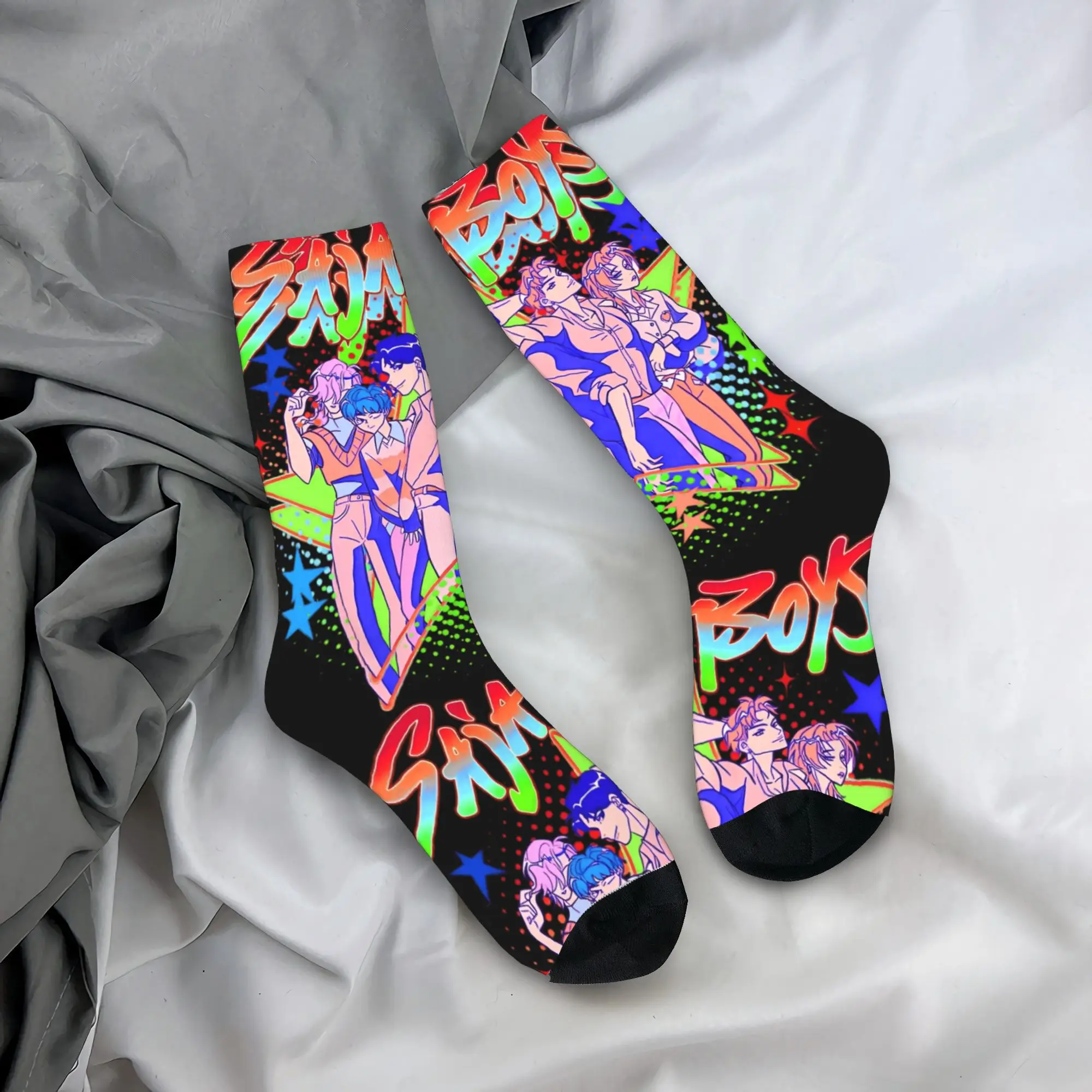 

Saja Boys Fan Art Kpop Demon Hunters Stockings Gothic Socks Couple Comfortable Socks Winter Running Design Anti-Slip Socks Gift