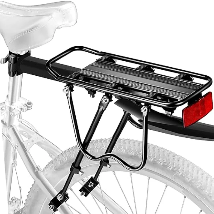

Rear Bike RackBike Cargo Rack w/Fender and Large Size Reflective Quick Release Mountain Road Bicycle Rear Racks Universal Bike