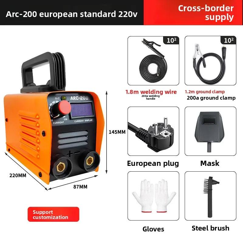 Mesin las MMA-250 standar Eropa 220v standar AS 110 mesin las rumah tangga kecil Amerika Utara.