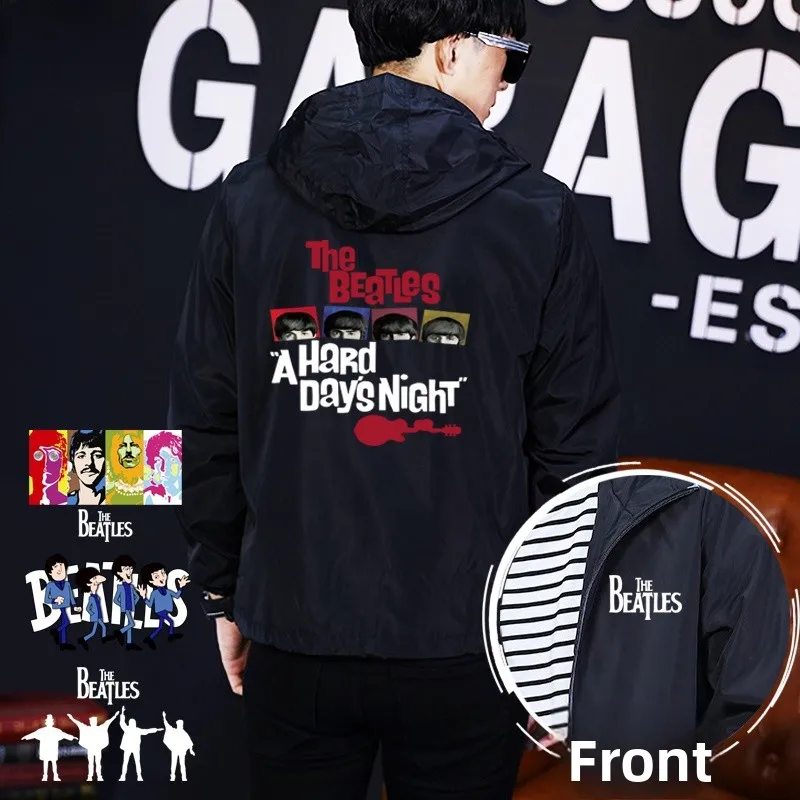 

Мужская тонкая толстовка с капюшоном Band Jaet, верхняя одежда из полиэстера, на молнии, длинный рукав...