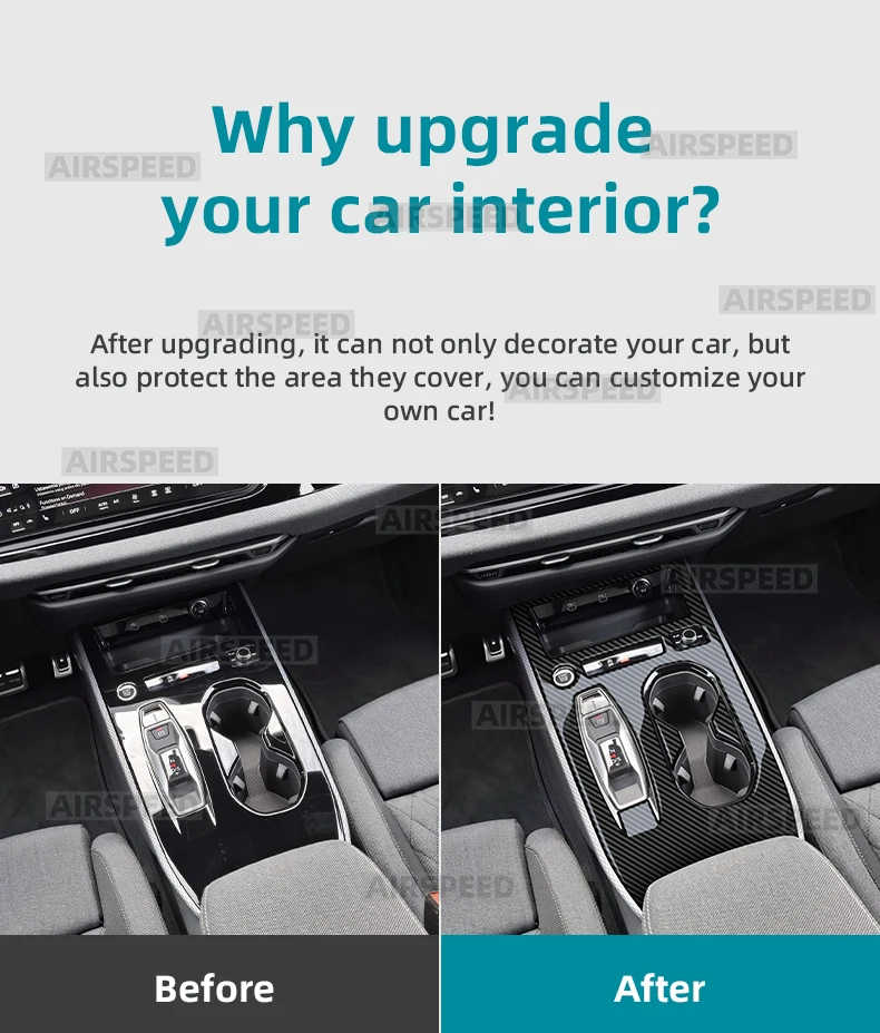 Echter weicher Kohlefaser-Aufkleber für Audi A5 S5 B10 A6 e-tron 2025 2026 RHD LHD Automatik/AT Auto-Schalttafel-Zubehör – Detail 3