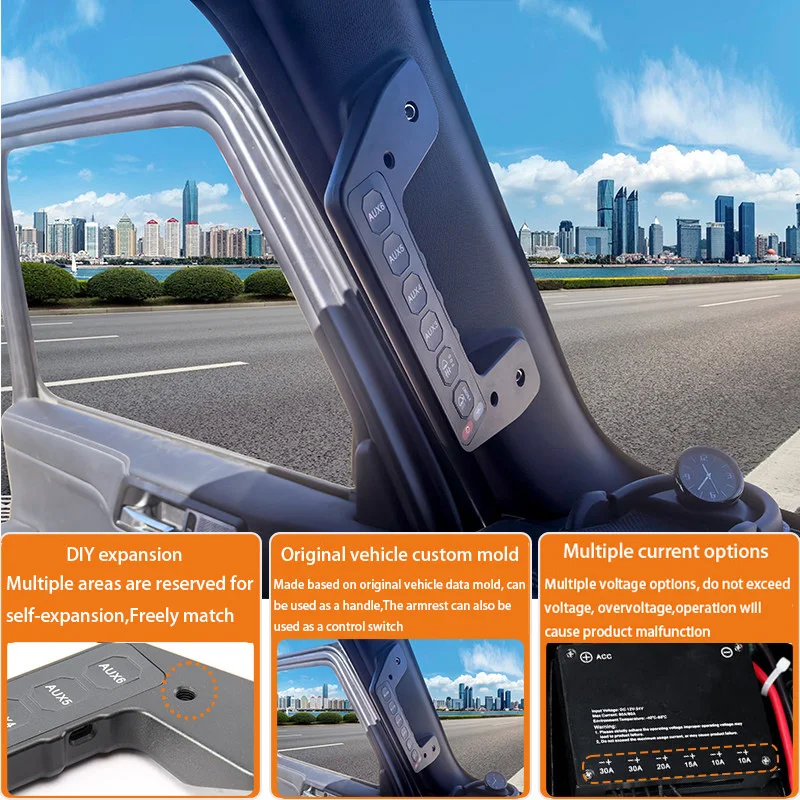 Suitable for BAW 212 T01 retrofit A-pillar handle 6-channel integrated remote strobe switch controller