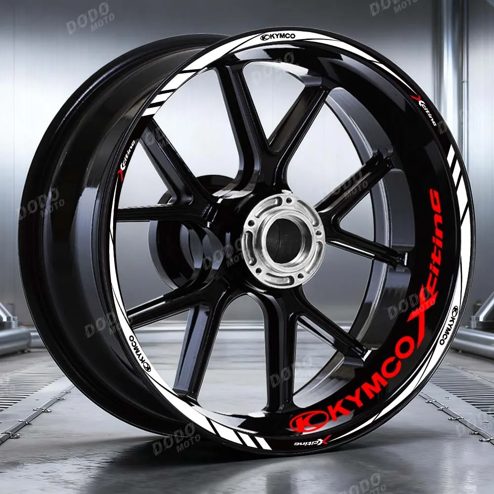 

12 Strips Motorcycle Rim Reflective Sticker Decorative Scooter 15"14" Inch Hub Stripe Tape For Xciting X350 500 500i 400i S 400