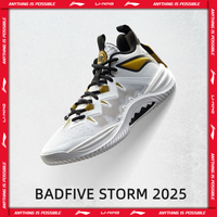 Li-Ning Men's BADFIVE STORM 2025 Outdoor Basketball Shoes BOOM Cushioning TUFF OS Wearable LiNing Sports Sneakers ABFV017