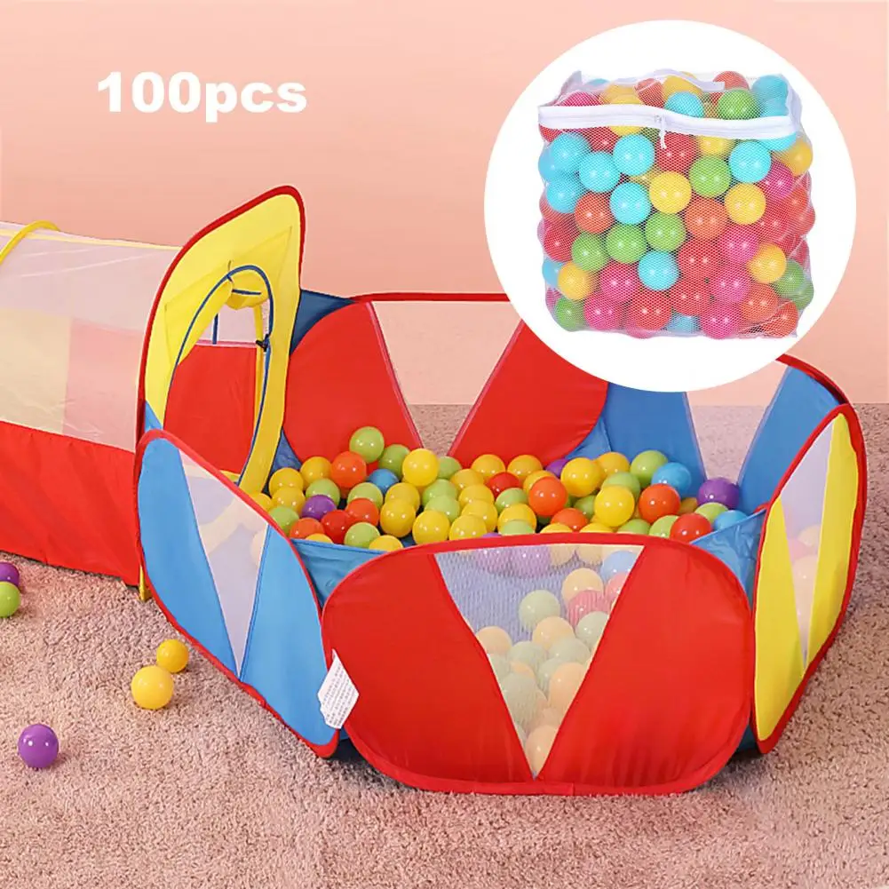 100 pçs eco-friendly bola colorida de plástico macio piscina bola bebê criança nadar pit brinquedo engrossar bolas jogar casa ao ar livre tendas crianças brinquedos