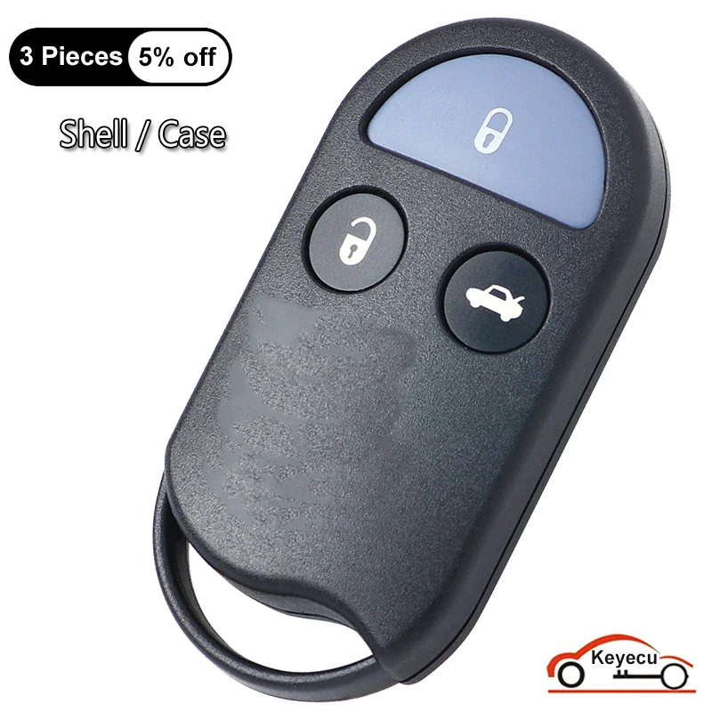 

KEYECU 3 Buttons Case for Nissan Frontier Pathfinder Altima Xterra Quest Auto Remote Control Key Shell Fob Cover KOBUTA3T