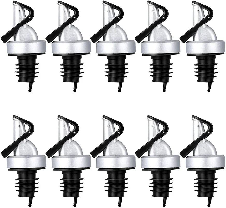 10 Pcs Olive Oil Spouts Automatic Liquor Pourers Oil Vinegar Bottle Stopper Leak-Proof Bottle Pour Spouts Open Close Shut Off