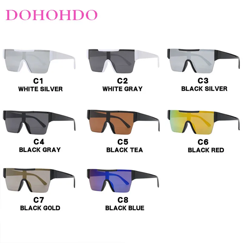 

Y2K Steampunk One - Piece Square Women Sunglasses Trendy Brand Design Men Sunglass Summer Travel Street Photography UV400 Shades