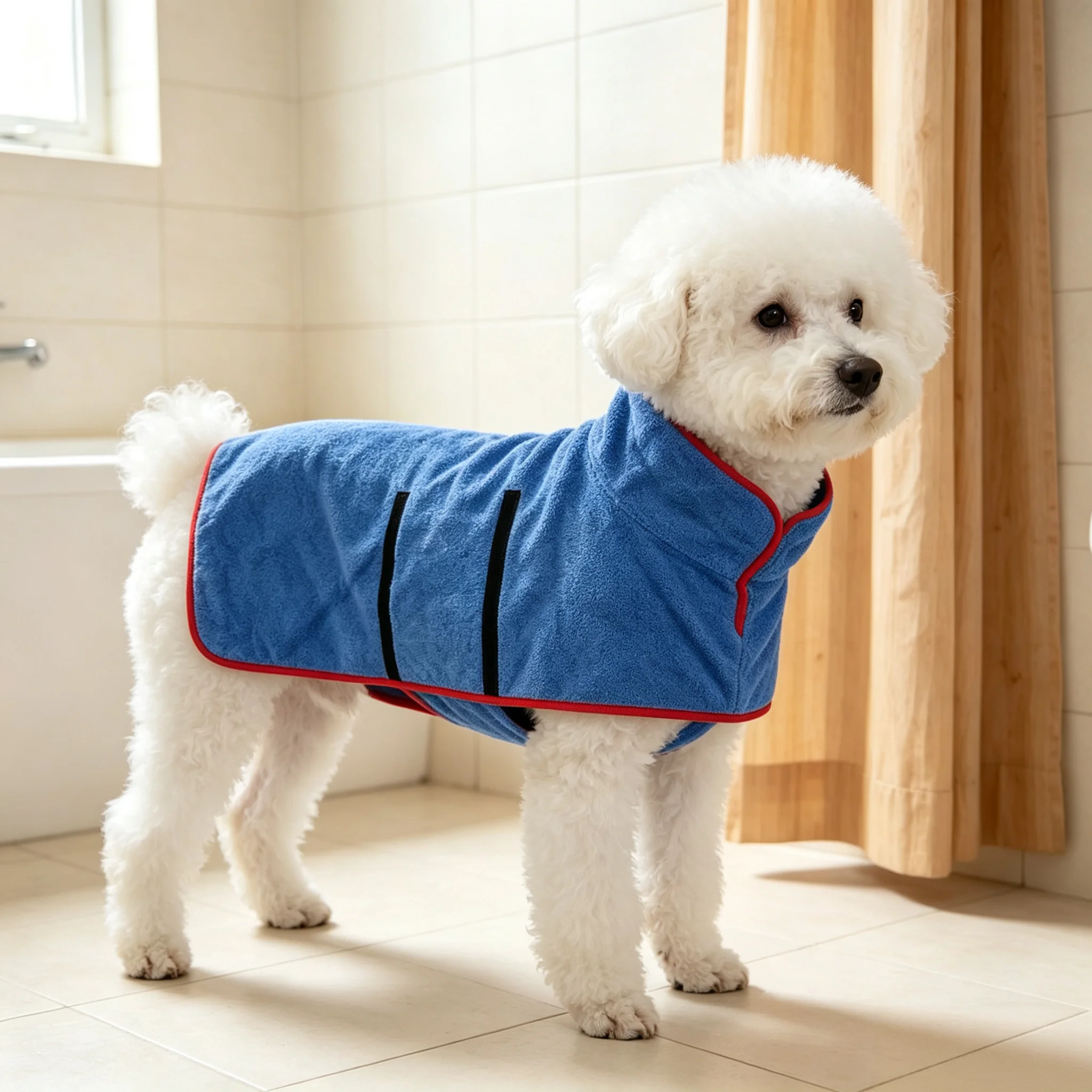 Super Absorbent Pet Towel Bathrobe for Large Dogs All-over Wrap Quick Drying Breathable Year-round Cleaning Dog Bathrobe Towels