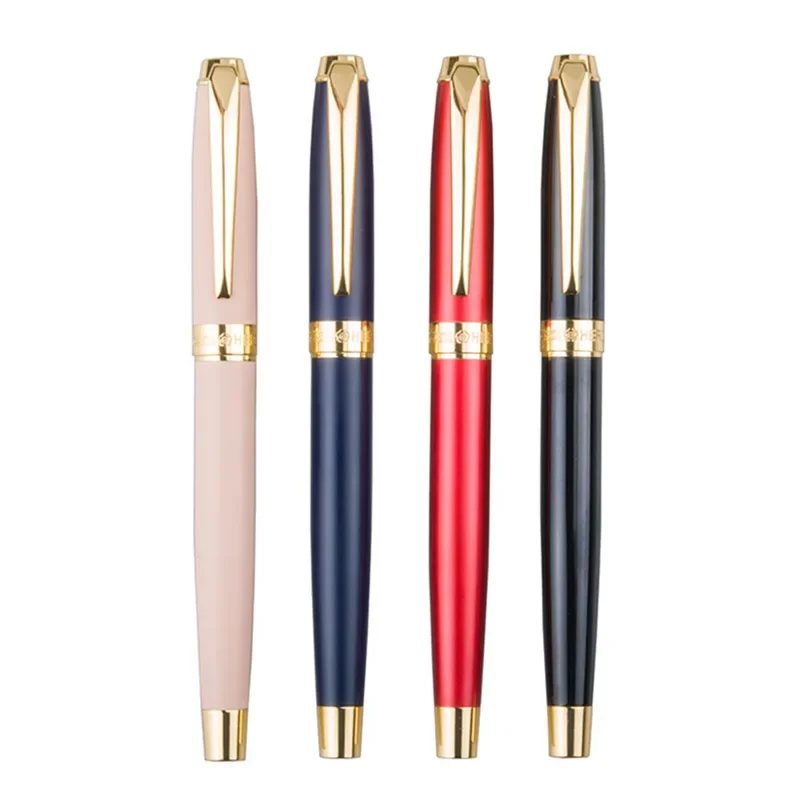 HERO 1525 Colorful Fountain Pen Gold Clip Retro Ink Pen Finance Nib Fine 0.5mm Business Office School Supplies Stationery