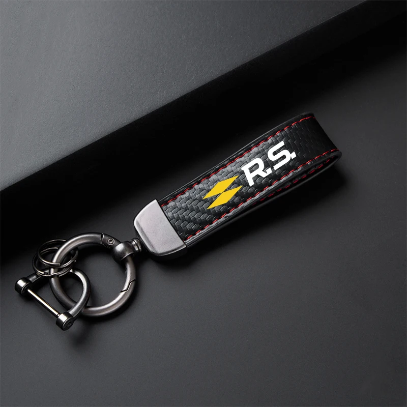 PU Leather Car Keychain Keyring Accessories For Renault RS Sport Megane 3 4 2 Clio 5 Line Sandero Scenic Logan Twingo Koleos