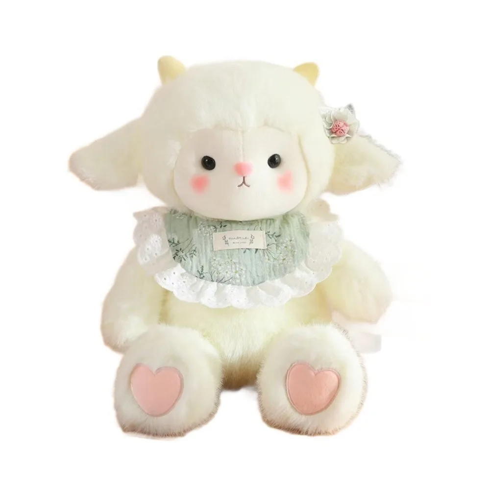 

Cute 40CM Goodnight Lamb Soft Cartoon Lovely White Sheep Comfortable Touch PP Cotton Sheep For Girlfriend Birthday Gift