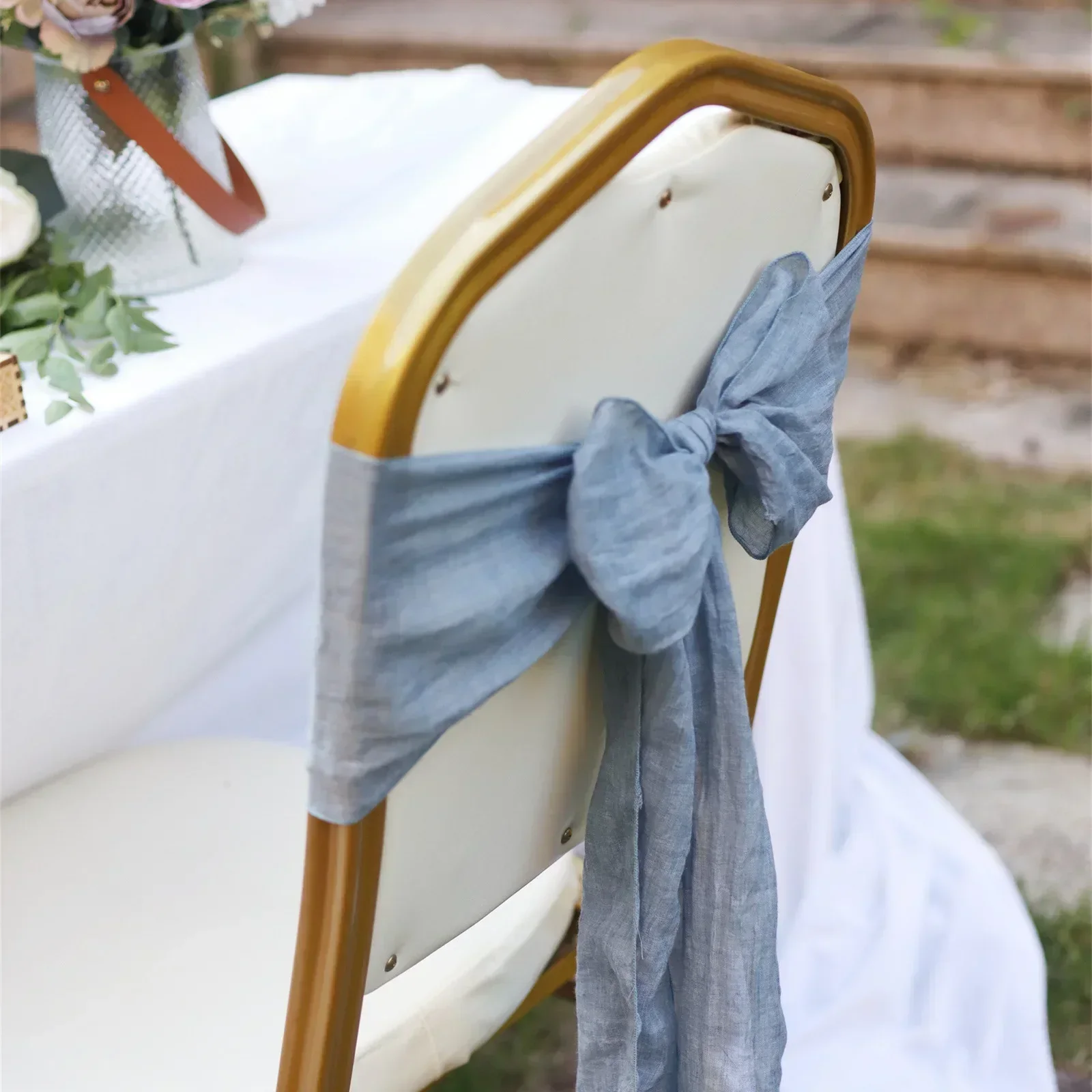 

12PCS Wedding Chair Sashes Bow Knot Ribbon Tie Band for Party Hotel Event Banquet Birthday Graduations Engagements Chair Decor