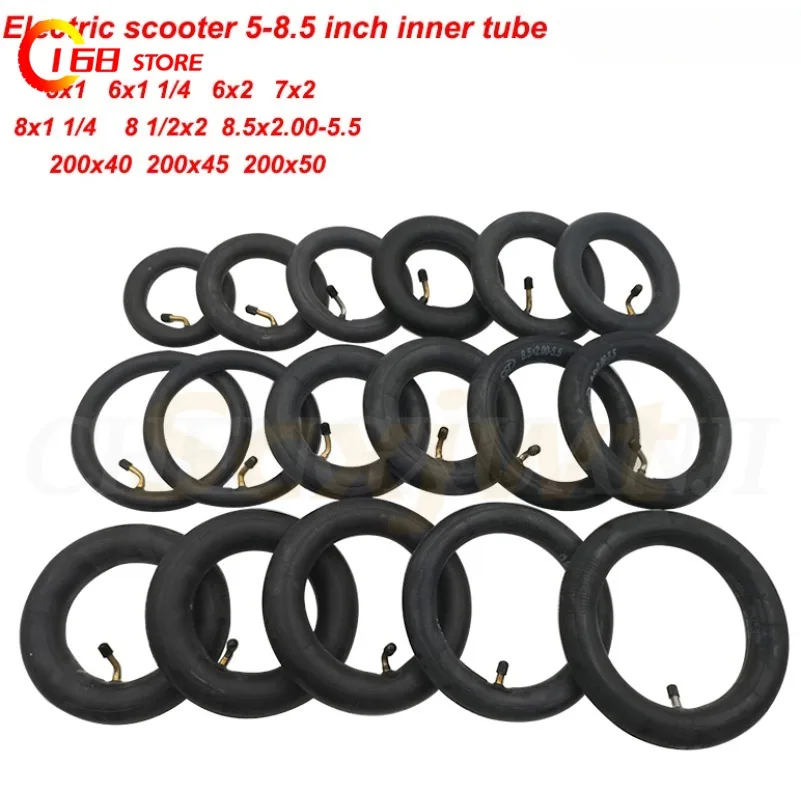 

Electric Scooter Camera 5'' 6'' 7'' 8'' 8.5 Inch Butyl Inner Tube 7x2 8 1/2x2 for WheelChair Truck Baby Carriage 200x50 200x40