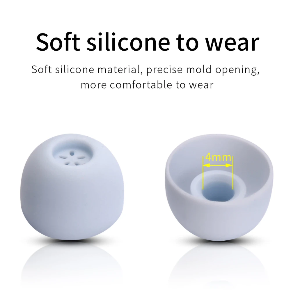 6Pcs auricolari in Silicone per Redmi Buds4 TWS auricolari per Xiaomi Buds 4 punte per auricolari con schermo filtrante tappi per le orecchie morbidi 4-5mm