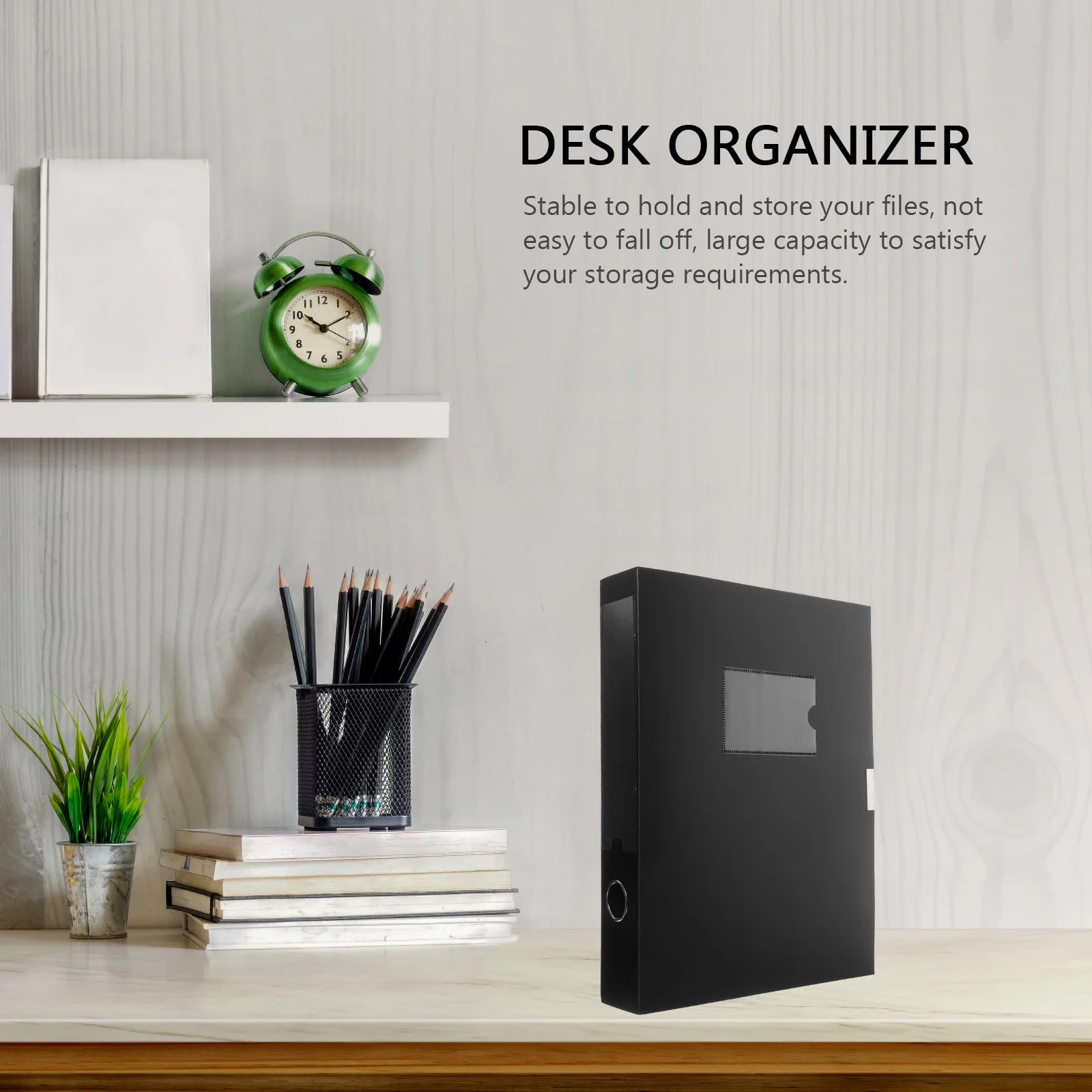 

2 Pcs PVC Daily Use File Case Data Box 5 5cm Thick Blue File Storage Case Desk Organizer Office Accessory Document Holder