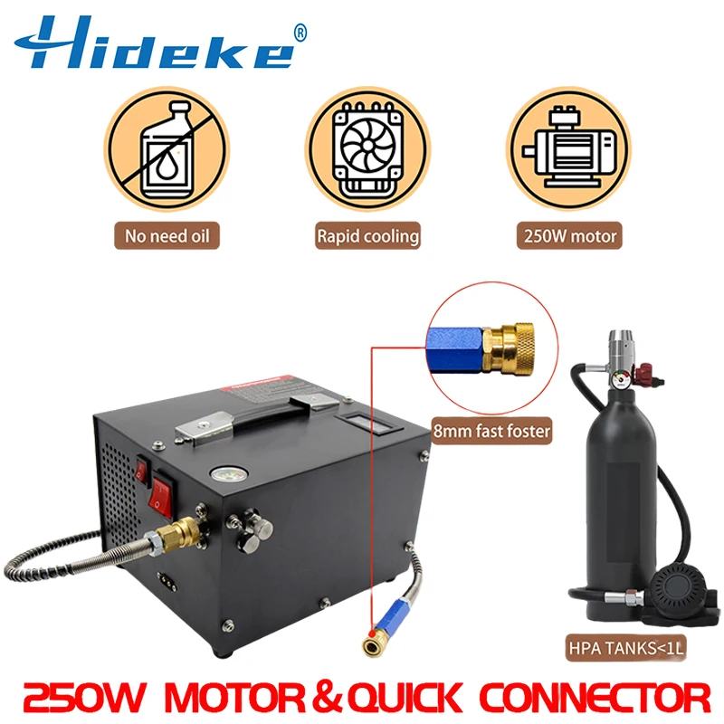 12/110/220V PCP Pump 300bar 4500Psi 30Mpa For Hunting Diving Air Car Pump Compressor Motorcycle Tyre Refilling Air Diving Rifle