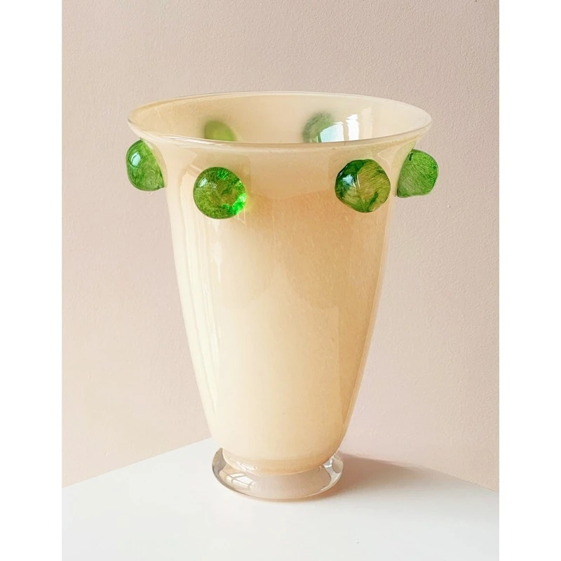 

Candy vase, creative colored spotted glass vase, high-end sense, light luxury home improvement living room, desktop water