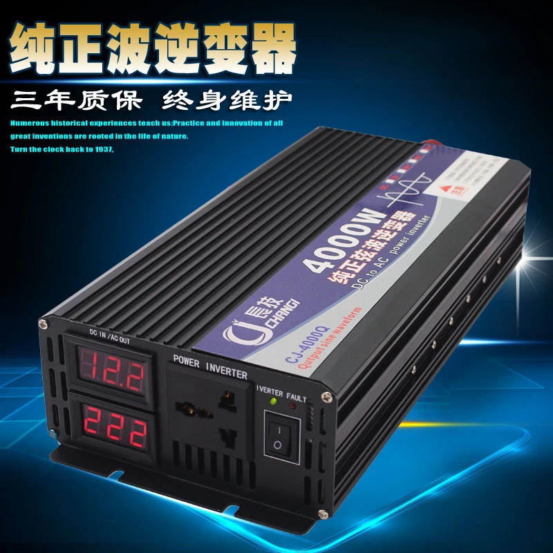 

Changji мощный чистый синусоидальный бытовой автомобильный инвертор 12V24V48V60V до 220V3000W4000W