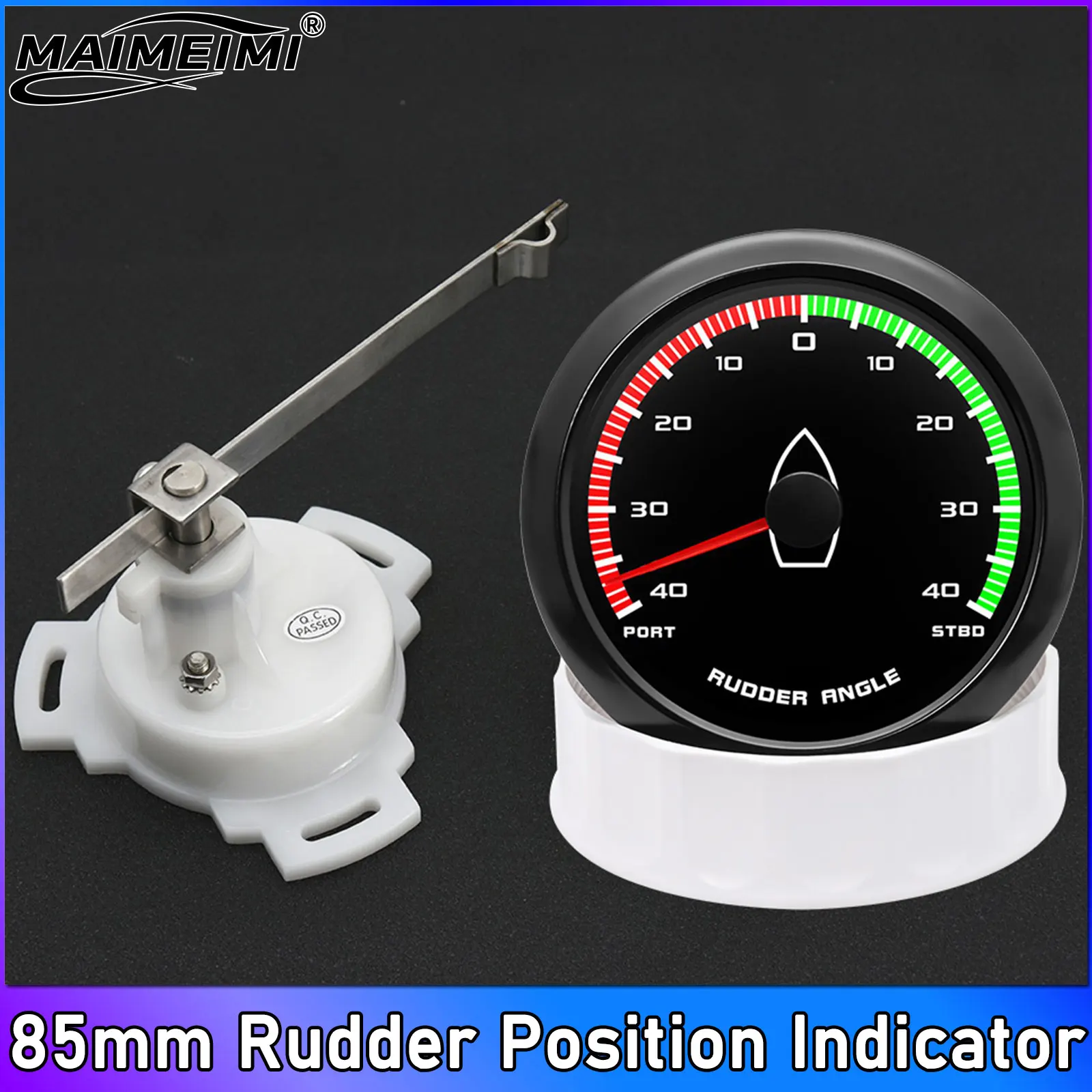 

85 мм индикатор положения морского руля для 0-190 Ом, датчик надевания руля 12 В/24 В для яхты, автомобиля, датчик угла руля по индивидуальному заказу