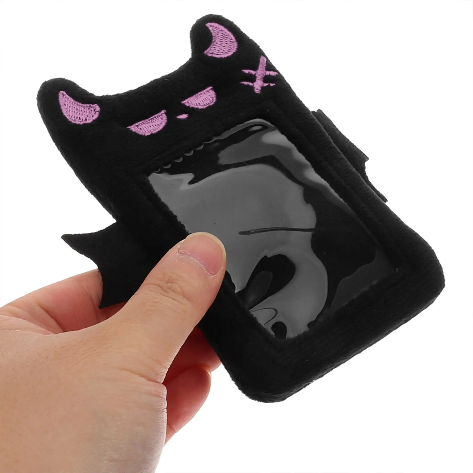 Cartoon Devil Plush Photocard Case Photo ID Credit Band Card Holder Card Case Students Idols Photos Protective Cover image 2