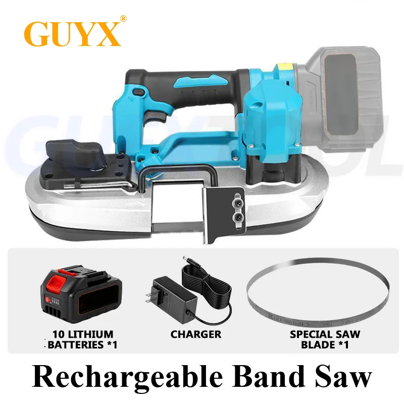 

21V Brushless Lithium Band Saw, Multifunctional Portable High-Precision Cutter,Wood Metal Portable Rechargeable Sawing Machine