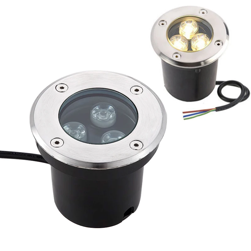 LED Garden Light Underground 3W 5W7W10W 12W Waterproof IP67 Outdoor Floor Recessed Spotlight Outside Deck Lighting 220V DC12V24V