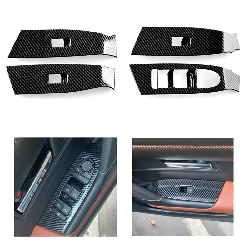 

nice-looking-For -50 CX50 2023 Car Window Lift Buttons Glass Switch Cover Frame Panel Trim Accessories (ABS Carbon