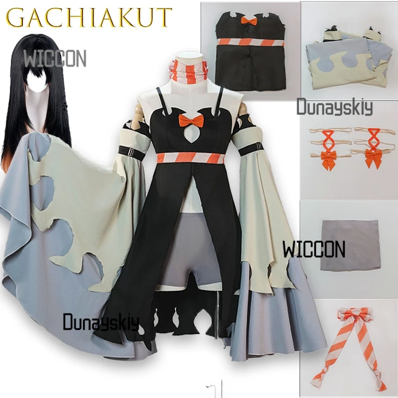 

Anime Gachiakuta Cosplay Amo Empool Costume Sexy Strappy Slit Hollow Out Lingerie Jirai Kei Wigs Halloween Christmas cos