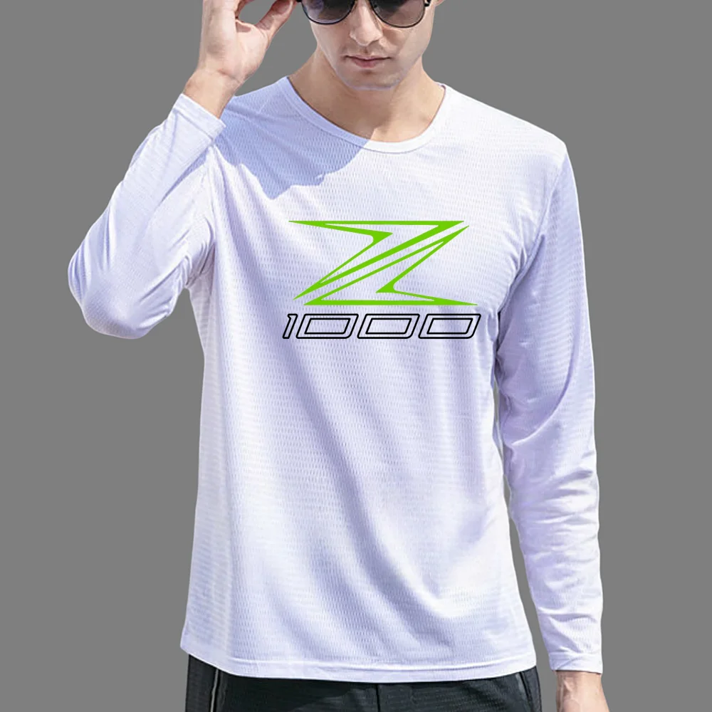 

Мужская и женская футболка Kawasaki Motorcycle Z1000, спорт на открытом воздухе, повседневная езда на велосипеде, модный дышащий топ с длинными рукавами