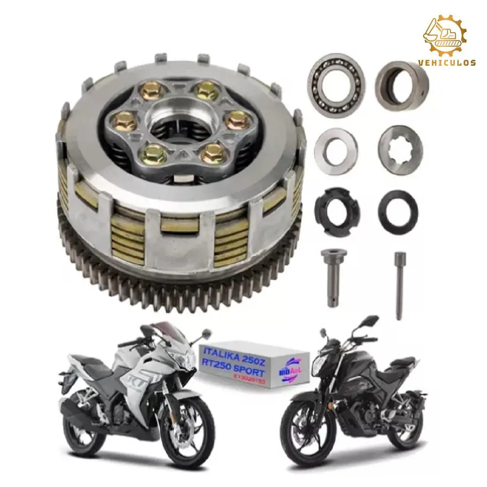 Conjunto de embrague para motocicleta Italika 250SZ DT200 DT250 FT200, piezas de repuesto, posventa, resistente, 1 ud.