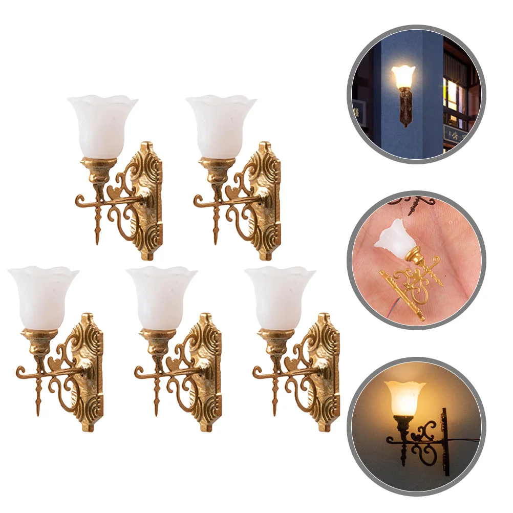 Light Miniature Mini Lamp Wall Lighting House Landscape Decorations Model Simulation Led Tiny Sand Table Ornament Micro Yard