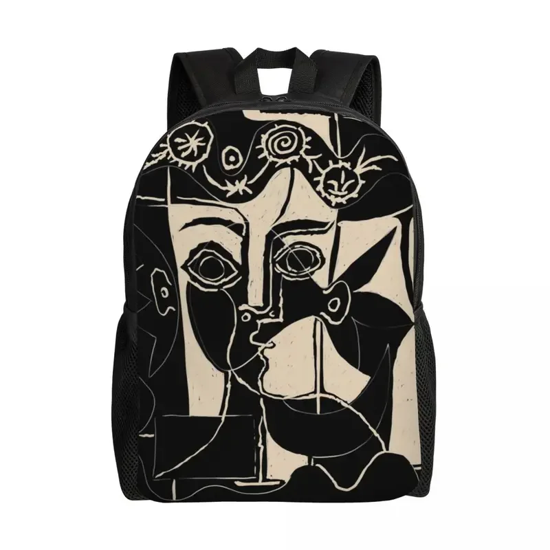 Custom Woman's Head Backpack for Men Women Waterproof School College Pablo Picasso Bag Print Bookbags