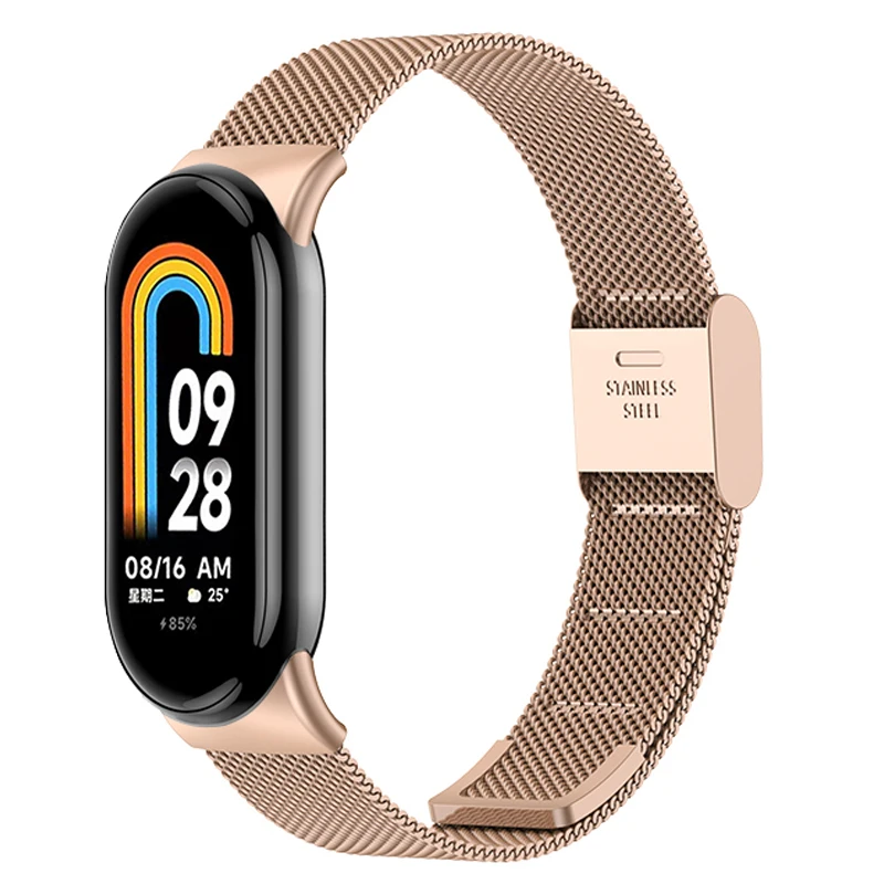 Band Voor Xiaomi Mi Band 8 9 10 Smart Armband Metalen Horlogeband Vervanging Band Voor Miband 8 910 Polsband Accessoires