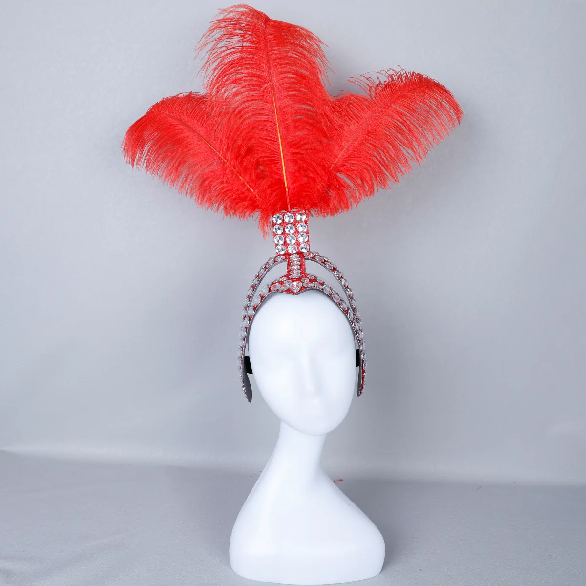 

Карнавальный головной убор, украшенный стразами и съемными перьями, для сценических выступлений, Хэллоуина, вечеринок и косплея