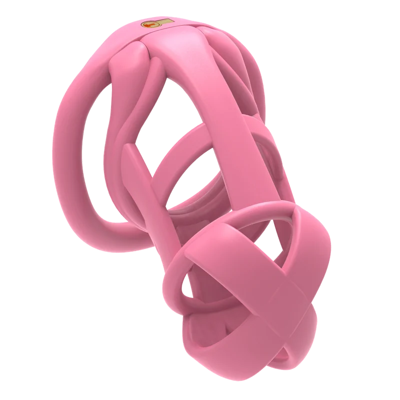 Pink Chastity Cage Sex Toys for Sissy Beginner Cobra Chastity Device Belt Cock Cage with 4 Size Penis Lock Rings Adult Goods 18+