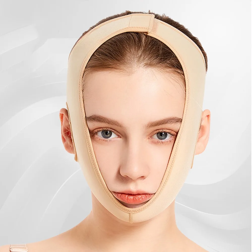 Vendaje adelgazante para la cara, moldeador Facial de línea en V, eliminador elástico de doble mentón, cinturón de elevación, masajeador Facial, correa para mujer, cuidado de la belleza de la piel
